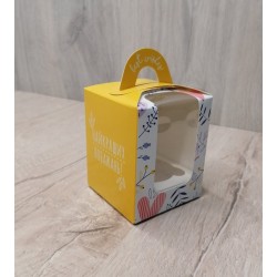 Коробка для кексів 1 од жовта